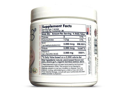 Abundant-B® High-Dosed Methyl B-12 & Biotin Pink Lemonade drink mix solution