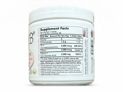 Abundant-B® High-Dosed Methyl B-12 & Biotin Pink Lemonade drink mix solution