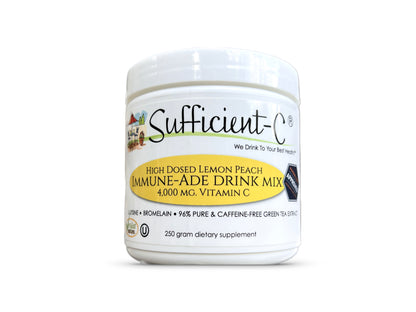 Sufficient-C High Dose Vitamin C Lemon Peach Immune-Ade drink mix - 250 gram