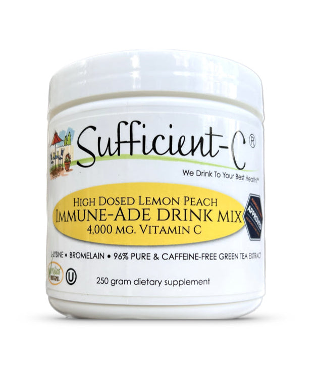 Sufficient-C® High Dose Vitamin C Lemon Peach Immune-Ade drink mix - 250 gram