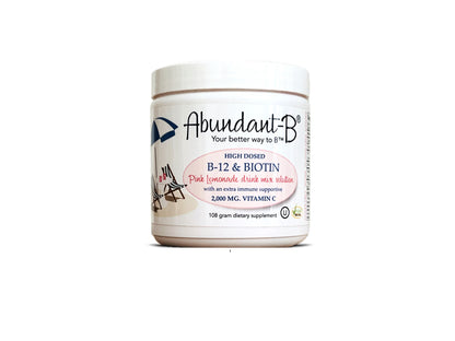 Abundant-B® High-Dosed Methyl B-12 & Biotin Pink Lemonade drink mix solution