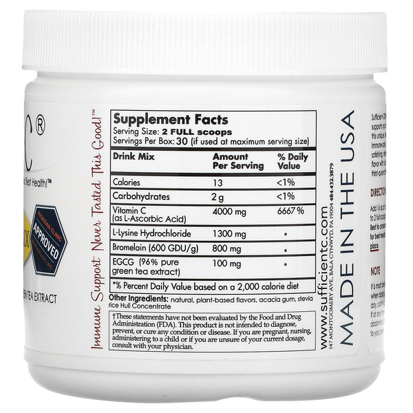 Sufficient-C® save 20% with Support-Your-Immune-System - bundle of six, 250 gram